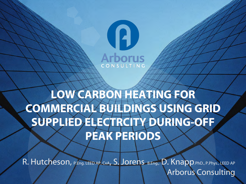 SBE16: Toronto – Arborus Consulting – Low Carbon Heating using Off-peak Electricity