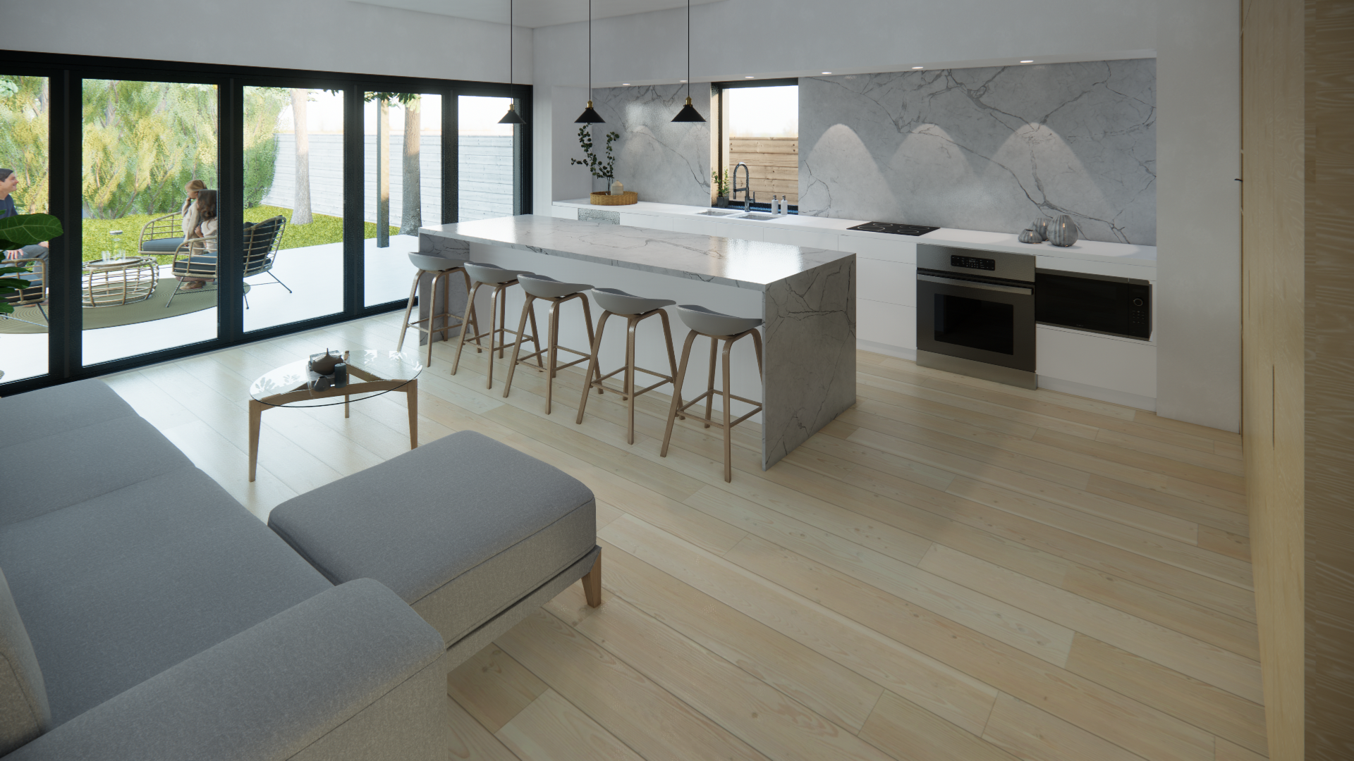 First 3D views of minimalist Custom High Performance Home in Toronto
