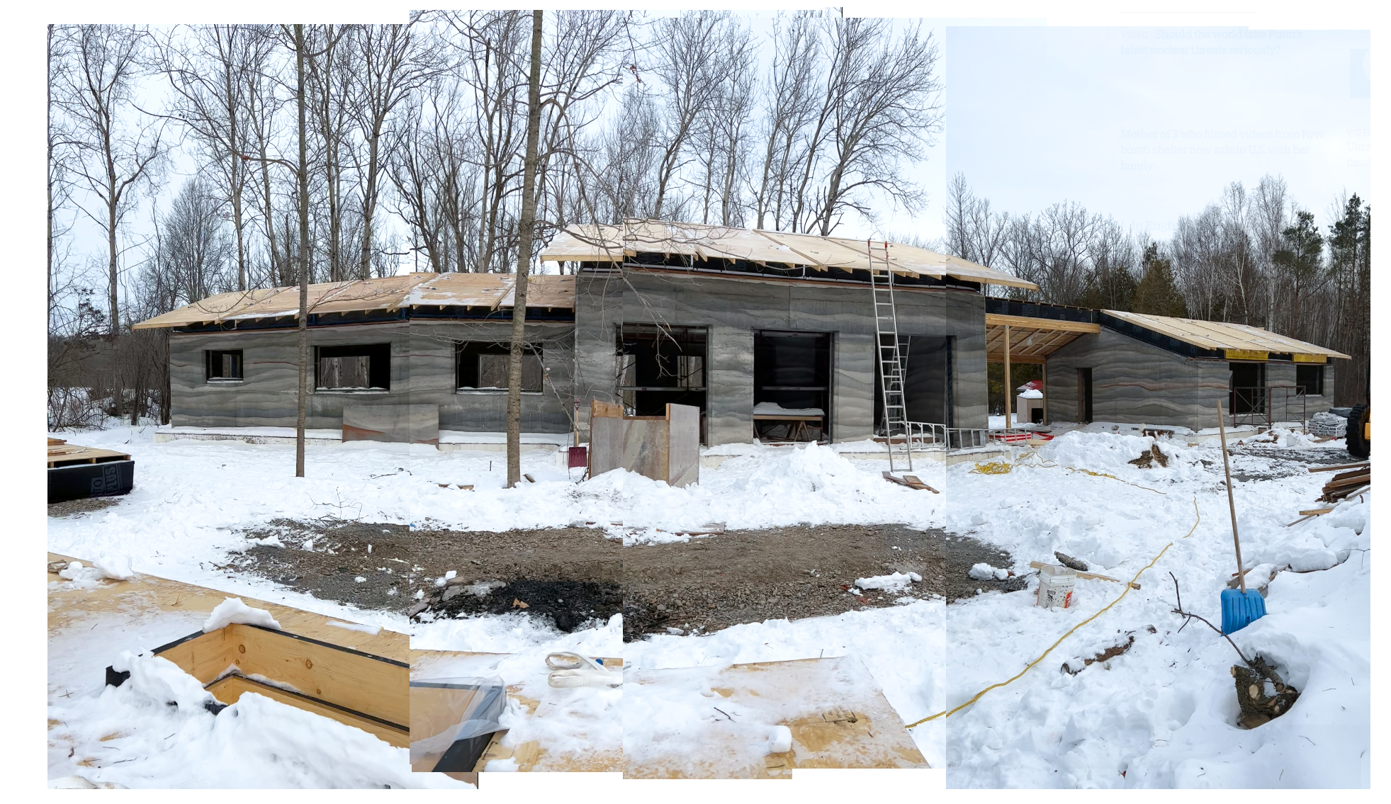 Prince Edward County Rammed Earth House – Construction Update – February 2023